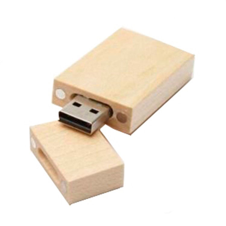 Pen Drive Ecológico Quadrado de Madeira - PEC