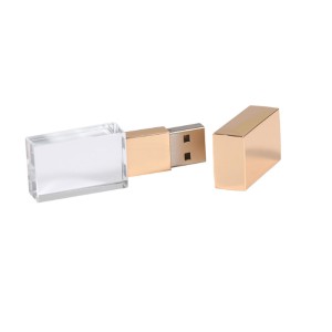 Pen Drive de Vidro Dourado 16gb PEN55